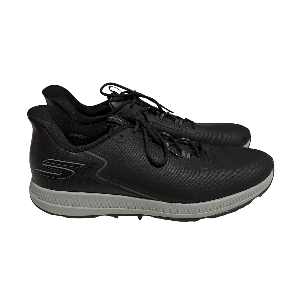 Skechers Go Golf Elite 6 Slip-ins Waterproof Black Grey Mens 12 214130 BBK